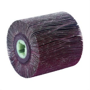 Metabo® 623481000 Coated Abrasive Flap Wheel, 4 in dia, 4 in W Face, P180 Grit, Fine Grade, Aluminum Oxide Abrasive