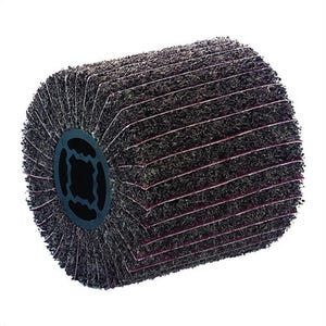 Metabo® 623528000 Non-Woven Flap Wheel, 4 in dia, 2 in W Face, P180 Grit, Fine Grade, Aluminum Oxide Abrasive