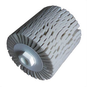 Metabo® 656790000 Flat Patented Flap Wheel, 4-1/2 in dia x 4 in W, 5/8-11 Arbor, Medium, 70% Wool Felt Abrasive