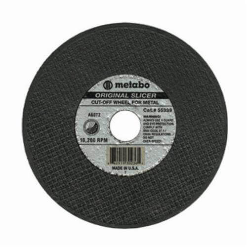 Metabo® 655338000 Original Slicer® Type 1 Reinforced Cut-Off Wheel, 6 in dia x 0.04 in Thick, 5/8 in Center Hole, 60 Grit