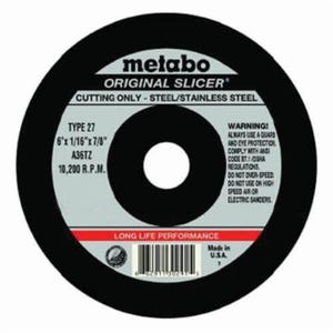 Metabo® 655344000 Original Slicer® Long Life Type 1 Cut-Off Wheel, 6 in dia x 0.045 in Thick, 7/8 in Center Hole, 60 Grit