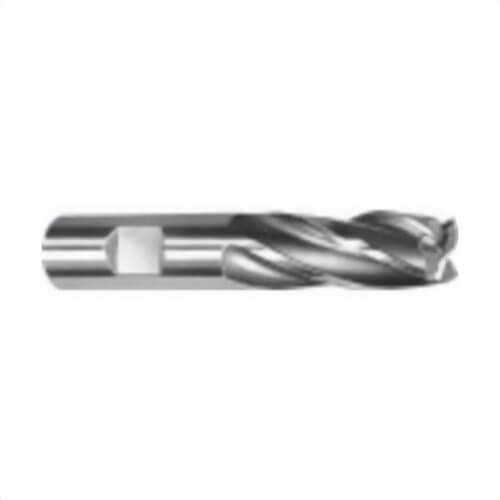 Michigan Drill® 205T 5/8X1/2 Single End End Mill, 5/8 in dia Cutter, 1-3/8 in Length of Cut, 4 Flutes, 1/2 in dia Shank, 3-3/8 in OAL