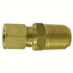 MMM 18192 Tube-to-Pipe Adapter, 7/16 x 1/4 in, Compression x MNPTF, Brass