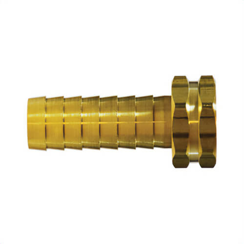 MMM 30507 Hose Swivel Adapter, 3/4 in, Barb x FGH, Brass, Import