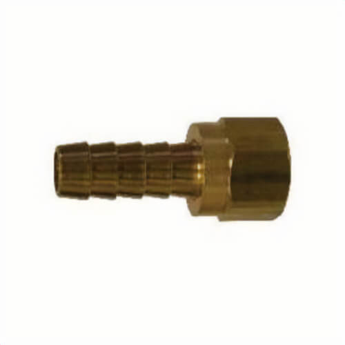 MMM 32335 Swivel Hose Adapter, 5/16 x 3/8 in Nominal, Barb x 37° Female JIC Flare, Brass