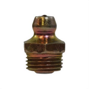 Midland Metal 36110 Ball Check Straight Grease Fitting, 1/8-27 NPTF Thread, 0.66 in OAL, Steel