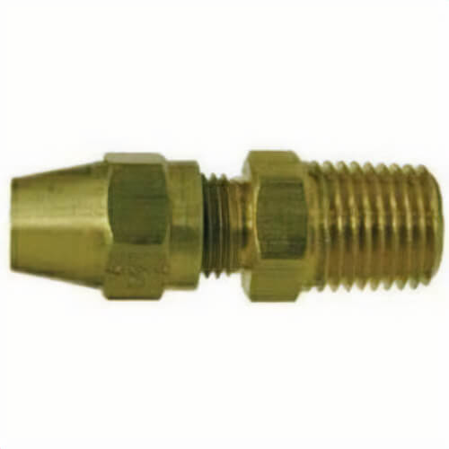 MMM 38226 Tube-to-Pipe Adapter, 1/2 in, Copper AB x Male NPTF, CA360 Brass