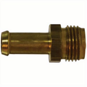MMM 38834 Inverted Flare Connector, 3/8 x 5/16 in Nominal, Hose Barb x Male Inverted Flare End Style, Brass