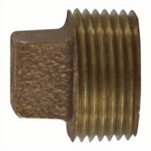 MMM 44670 Solid Square Head Plug, 1/8 in Nominal, Threaded End Style, Bronze, Import