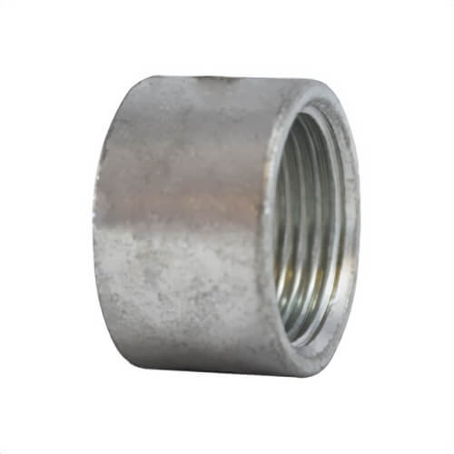 MMM 64775H Half Merchant Coupling, Steel, 1 in Nominal, SCH 40/80, Straight Threaded End Style, Galvanized, Import