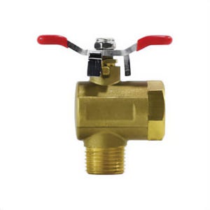 MMM 947113 Right Angle Ball Valve, 1/2 in Nominal, NPT End Style, Brass Body, Full Port, PTFE Seat/Stuffing Soft goods, Import