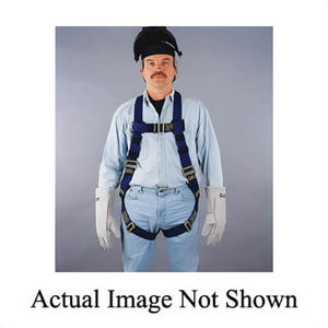 Miller® By Honeywell 650K/UBL Harness, Universal, 400 lb Load, Mating Leg Strap Buckle, , Blue