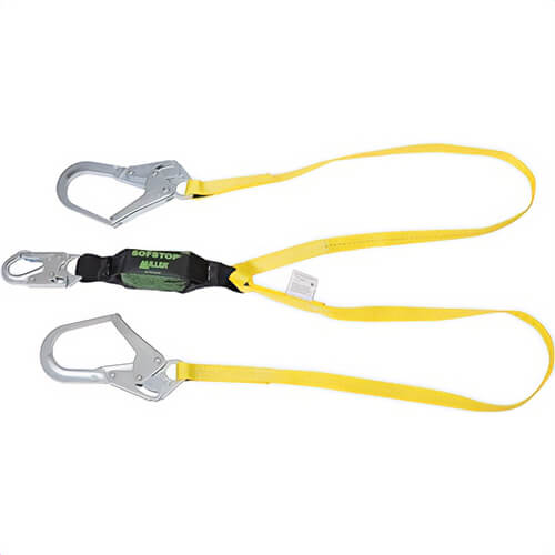 Miller® By Honeywell 8798R-Z7/6FTYL Sofstop 2 Leg Hooks, 2-1/2 in