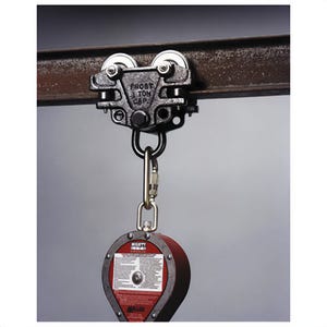 Miller® By Honeywell 9065/BK Beam Trolley, Adjustable Lightweight Temporary, For Use With: 3 to 4-1/2 in W Beam Flanges