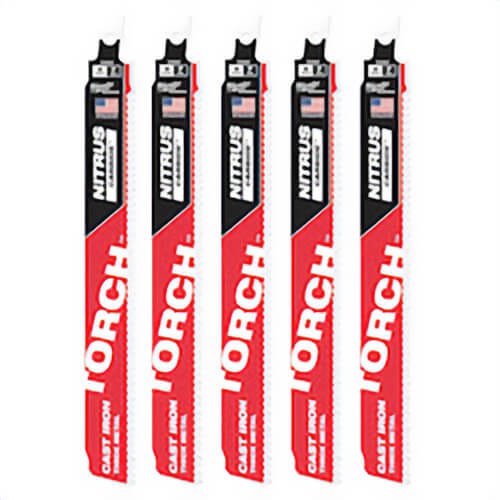 Milwaukee® Sawzall® Torch™ 48-00-5562 Saw Blade, 9 in L x 1 in W, 7 TPI, Cast Iron Body, Universal Tang