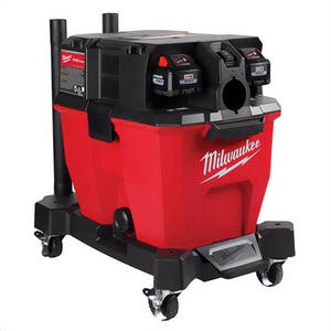 Milwaukee® 0920-22HD Cordless Dual Battery Wet/Dry Vacuum Kit, 8 A, 9 gal Tank, 4.25 hp Power Rating, 18V, Polypropylene Housing