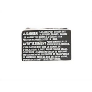 Milwaukee® 10-15-0313 Replacement French Warning Label, for use with 6577 Worm Drive Saw