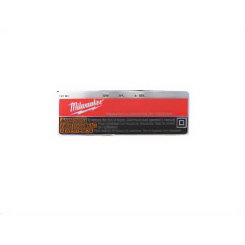 Milwaukee® 12-98-7300 Blank Name Plate -No Charge