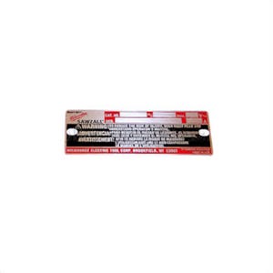 Milwaukee® 12-99-1765 Replacement Service Nameplate