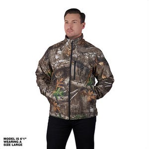 Milwaukee® 224C-21L M12™ Heated Quietshell™ Jacket with M12™ Battery, Charger and Cord, Wind and Water Resistant, Camouflage, L