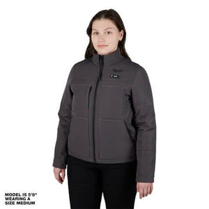 Milwaukee® 234G-21L M12™ Women's Heated Axis™ Jacket with Battery and Charger, Wind and Water Resistant, Gray, L