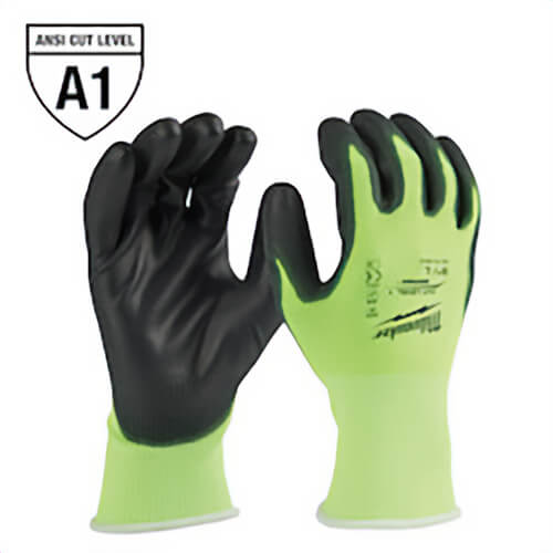 Milwaukee® 48-73-8912 Breathable Unisex Cut-Resistant Gloves, L, Polyurethane, Elastic Knit Cuff, Resists: Abrasion, Cut, Puncture and Tear