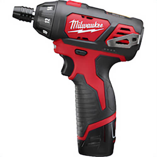 Milwaukee® 2401-22 Compact Lightweight Cordless Screwdriver Kit, 1/4 in Chuck, 12 VDC, 150 in-lb Torque, Li-Ion Battery