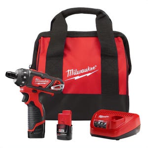 Milwaukee® 2406-22 M12 Fuel™ 2-Speed Screwdriver Kit, 1/4 in Hex