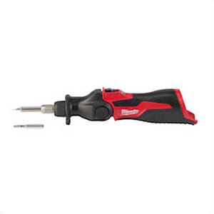 Milwaukee® M12™ 2488-20 Cordless Soldering Iron, 12 VDC, 90 W, 0.02 in dia Tip, 10-3/4 in L Cord, Pistol Grip Handle
