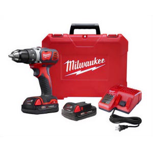 Milwaukee® M18™ 2606-22CT Cordless Drill/Driver Kit, 1/2 in Chuck, 18 VDC, 0 to 400/0 to 1800 RPM No-Load, 7-1/4 in OAL
