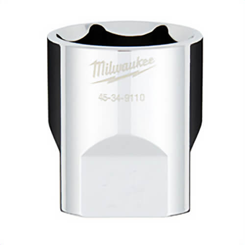 Milwaukee® 45-34-9110 Standard Socket with FOUR FLAT™ Sides, 1/2 in, 1-1/8 in Deep Socket, 6 Points