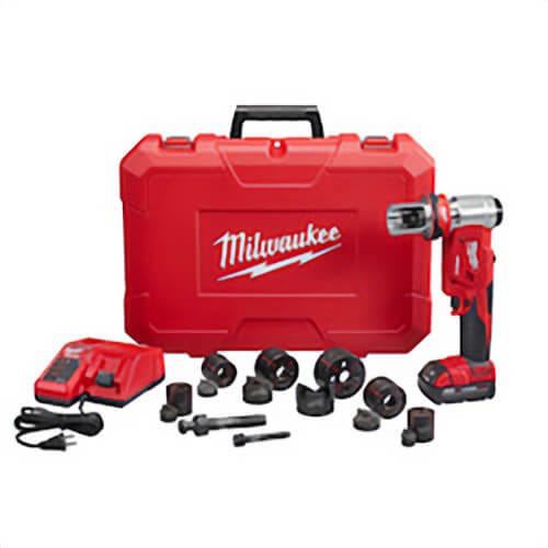 Milwaukee® M18™ 2677-21 Knockout Tool Kit, 1/2 to 4 in Mild Steel Max Cutting, 11.7 in OAL