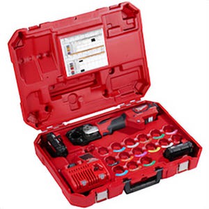 Milwaukee® M18™ Force Logic™ 2679-22 Cordless Crimper Tool Kit, 6 ton Crimping, 18 VDC, Lithium-Ion Battery, 14 in OAL