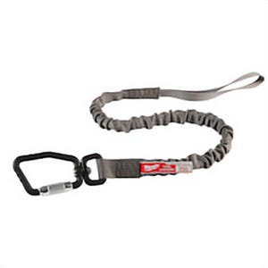 Milwaukee® 48-22-8850 Locking Tool Lanyard, 35 lb Capacity, Loop/Carabiner Connection, Nylon/Rubber, 2:1 Safety Factor