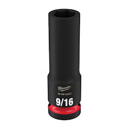 Milwaukee® Shockwave™ Impact Duty™ 49-66-6223 Socket, 1/2 in Hex Drive, 9/16 in Deep Socket, 6 Points