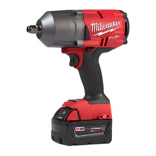 Milwaukee® 2767-22GR M18 Impact Wrench Kit, Tools: Impact Wrench, Grease Gun, 18V, 5.0 Ah Battery Lithium-ion Battery