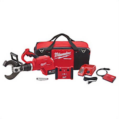 Milwaukee® M18™ 2776R-21 Cordless Cable Cutter Kit with Wireless Remote, Up to 1500 kcmil Cutting, 18 VDC, 5 Ah Lithium-Ion Battery