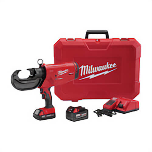 Milwaukee® 2779-22 Cordless Crimper Kit, 8 AWG to 750 kcmil Aluminum/Copper Crimping, 12 ton Crimping, 18 VDC, 16 in OAL