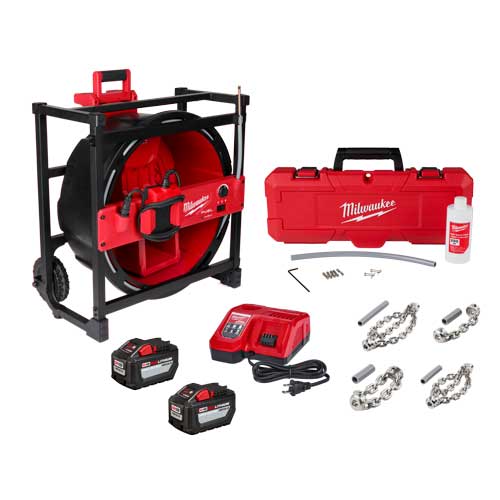 Milwaukee® 2819-22 M18 Fuel™ High Speed Chain Snake for 1-1/2 to 4 in Pipes