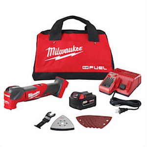 Milwaukee® 2836-21 M18 Fuel™ Electric Cordless Oscillating Multi-Tool Kit, 10000 to 20000 OPM Speed, 18 V, Lithium-Ion Battery, 1 Batteries, Yes