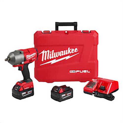 Milwaukee® M18 Fuel™ 2862-22 High Torque Kit Cordless Impact Wrench, 1/2 in 4-Mode Straight Drive, 2400 BPM, 750/1100 ft-lb Torque