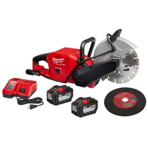 Milwaukee® M18 Fuel™ 2786-22HD Cordless Cut-Off Saw Kit with One-Key™ Technology, 9 in Blade, 3.4 in Cutting