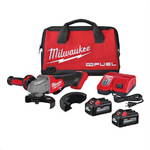 Milwaukee® 2880-22 M18 Fuel™ Cordless Angle Grinder Kit, 5 in dia Wheel, 5/8-11 UNC Arbor/Shank, 18 V, M18™ Lithium-Ion Battery
