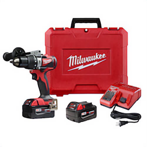 Milwaukee® 2902-22 Brushless Cordless Hammer Drill Kit, 1/2 in Single Sleeve Ratcheting Chuck, 18 VDC, Redlithium™ Battery