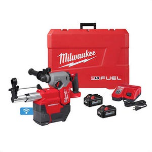 Milwaukee® 2914-22DE M18 Fuel™ One-Key™ Cordless Rotary Hammer with One-Key™ Dust Extractor Kit, 1 in SDS Plus Chuck, 18V, 1