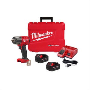 Milwaukee® 2962P-22R M18 Fuel™ Mid-Torque Impact Wrench with Pin Detent Kit, 1/2 in, 250 ft-lb Torque Rating, 18V, 6 in OAL