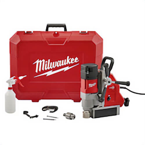 Milwaukee® 4274-21 Permanent Magnetic Drill Kit, 3/4 in Chuck, 2.3 hp, 1-1/4 in Drill to Center From Base, 475/730 rpm Spindle Speed, 120 VAC