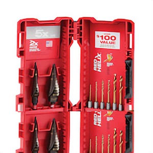 Milwaukee® 48-89-9252 Shockwave™ Single Ended Drill Bit Set For Hammer Drill Drivers, 1/16 in Min & 3/16 in Max Drill Bit, 8 pc