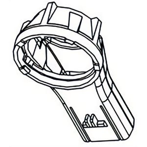 Milwaukee® 31-01-2150 Replacement Nozzle Top, for use with 5261-DE Vacuum Assisted Hammervac™ Dust Extractor