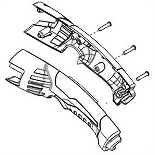 Milwaukee® 31-44-0715 Replacement Rear Handle Assembly, No-Lock, for use with 6124 5 Rat-Tail Angle Grinder